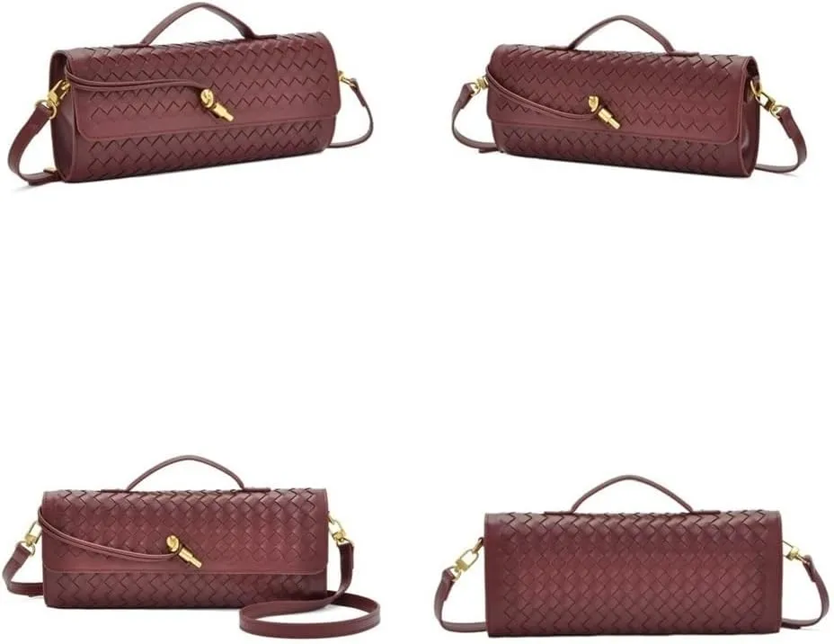 Braided Bag Shoulder Horizontal Clutch Bag Ladies Crossbody Bag