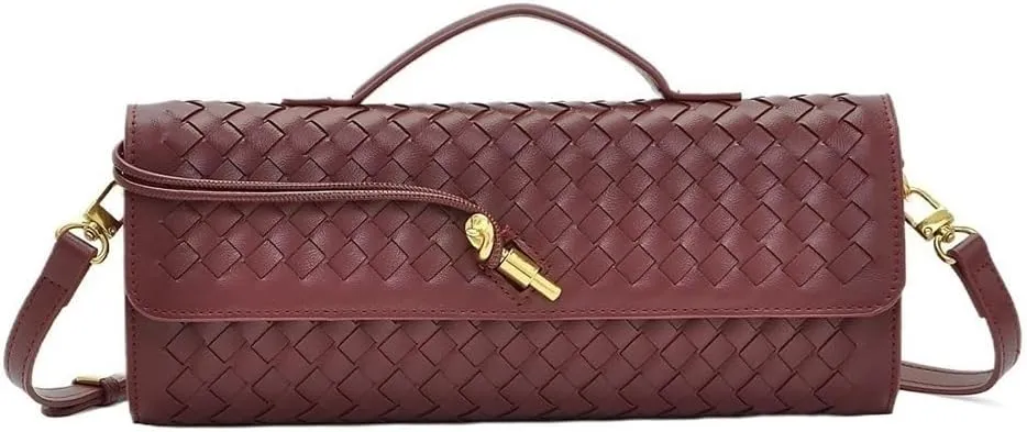 Braided Bag Shoulder Horizontal Clutch Bag Ladies Crossbody Bag
