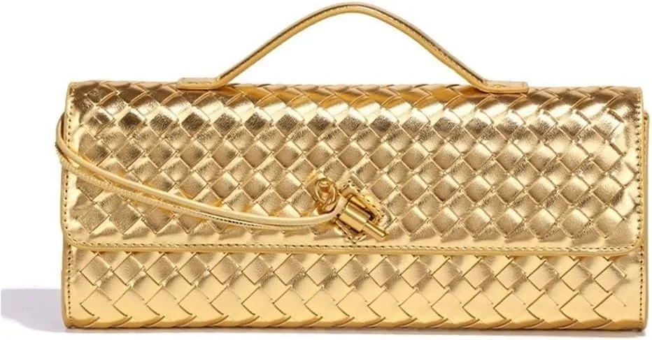 Braided Bag Shoulder Horizontal Clutch Bag Ladies Crossbody Bag