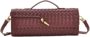 Braided Bag Shoulder Horizontal Clutch Bag Ladies Crossbody Bag