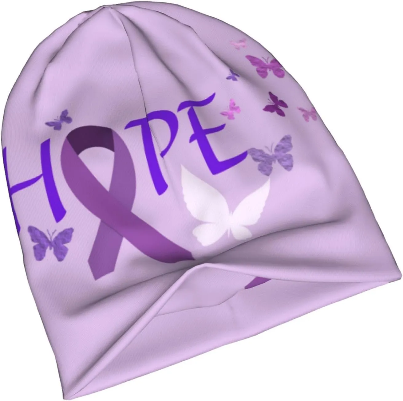 Breast Cancer Awareness Multifunction Beanie Hat for Men Women Fashion Scarf Soft Stretch Skull Cap