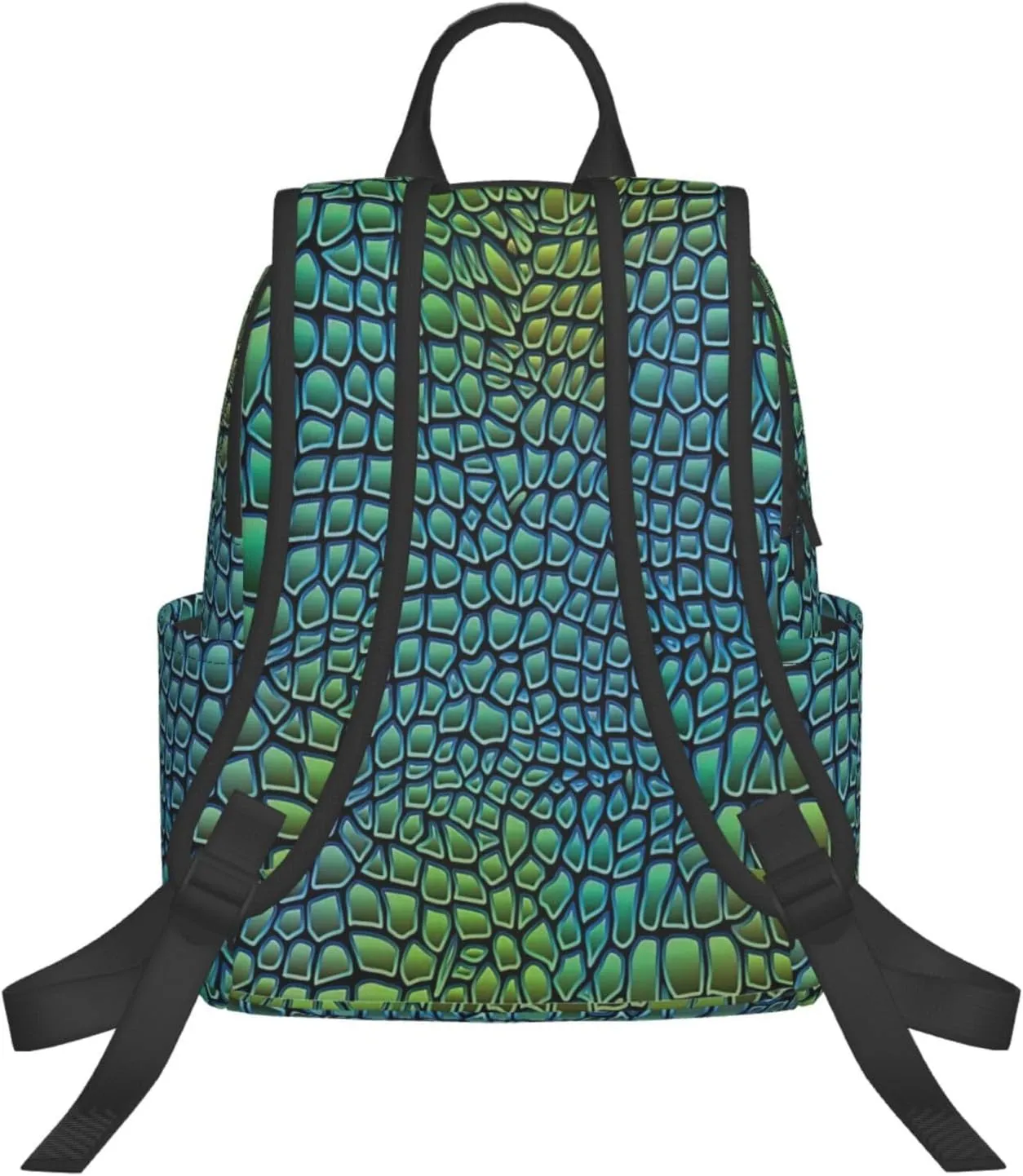 BREAUX Alligator Skin Print Simple And Lightweight Leisure Backpack, Men'S And Women'S Fashionable Travel Backpack