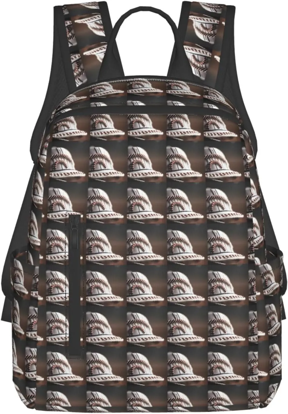 BREAUX Baseball Lace Close Up Print Simple And Lightweight Leisure Backpack, Men'S And Women'S Fashionable Travel Backpack