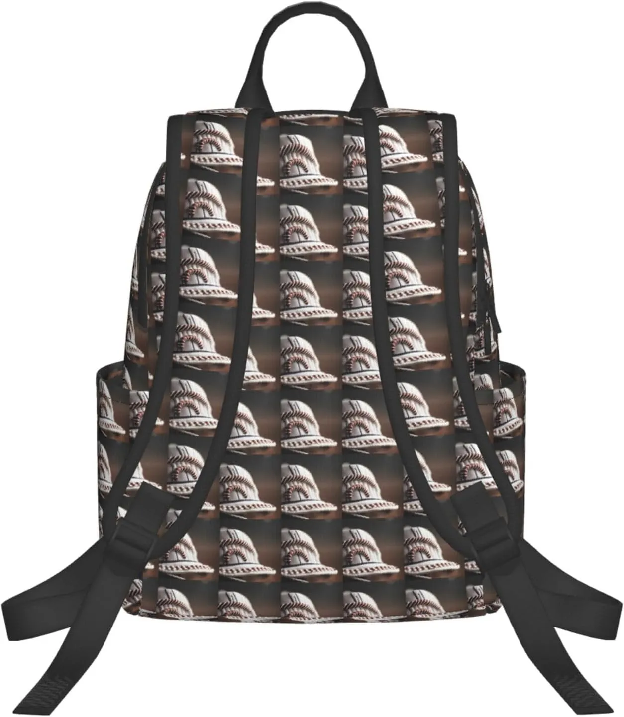 BREAUX Baseball Lace Close Up Print Simple And Lightweight Leisure Backpack, Men'S And Women'S Fashionable Travel Backpack