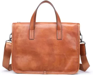 Briefcase Horizontal Large Capacity Business Cowhide Handbag Computer Bag Business Bag