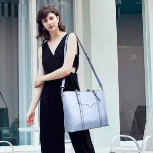 BROMEN Women Briefcase 15.6 inch Laptop Tote Bag Vintage Leather Handbags Shoulder Work Purses