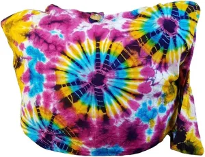 BTP! Tie Dye Sling Crossbody Shoulder Bag Purse Hippie Hobo Cotton Bohemian Colorful Firework