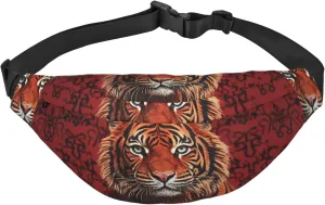 Bumbag Fanny Pack for Women Men Waist Pack Fashion Bum Bag Tiger Pattern Waist Bag for Sport Hiking Travel, Tiger Pattern, One Size