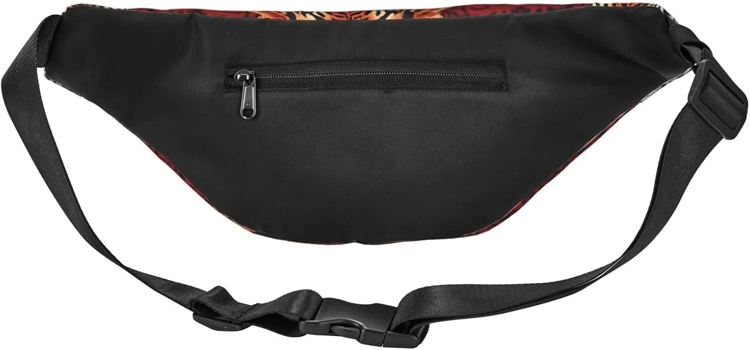Bumbag Fanny Pack for Women Men Waist Pack Fashion Bum Bag Tiger Pattern Waist Bag for Sport Hiking Travel, Tiger Pattern, One Size