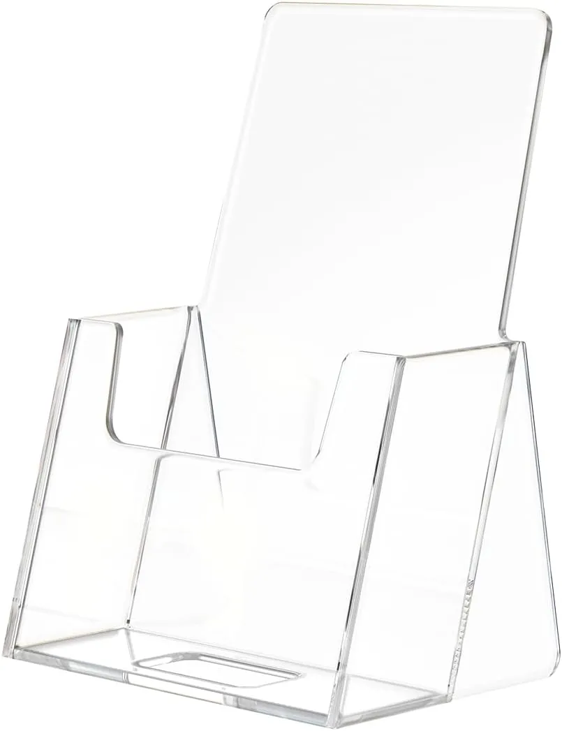 Business Card Holder Desktop Display for 2" x 3.5" Vertical Appointment or Gift Cards in Salons CPAs and Medical Facilities Clear Acrylic Take One Dispenser by Marketing Holders