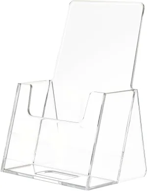 Business Card Holder Desktop Display for 2" x 3.5" Vertical Appointment or Gift Cards in Salons CPAs and Medical Facilities Clear Acrylic Take One Dispenser by Marketing Holders