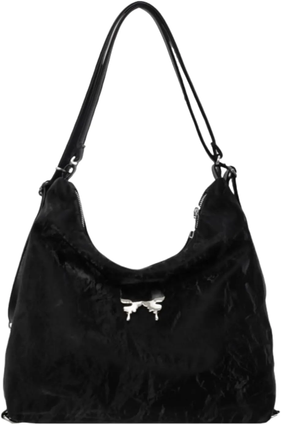 Butterfly Chic Tote Bag - Large Capacity Commuter Chain Shoulder Bag with Adjustable shoulder strap,Lockable Closure