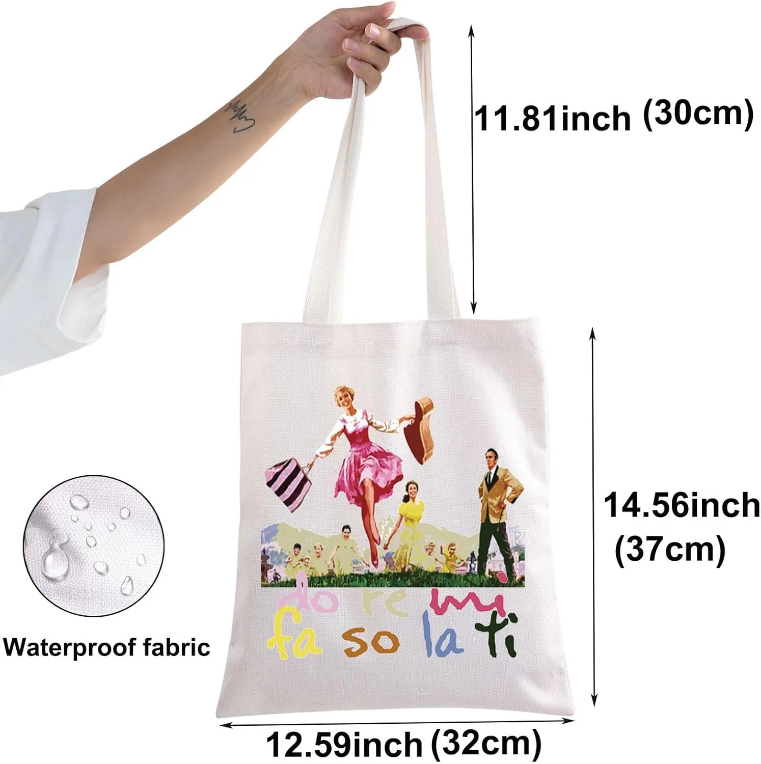 BWWKTOP Sound Theater Cosmetic Makeup Bag Von Trapp Gift Do Re Mi Fa So La Ti Theater Zipper Pouch Bag Theater Musical Merchandise (Do Re Mi TG)