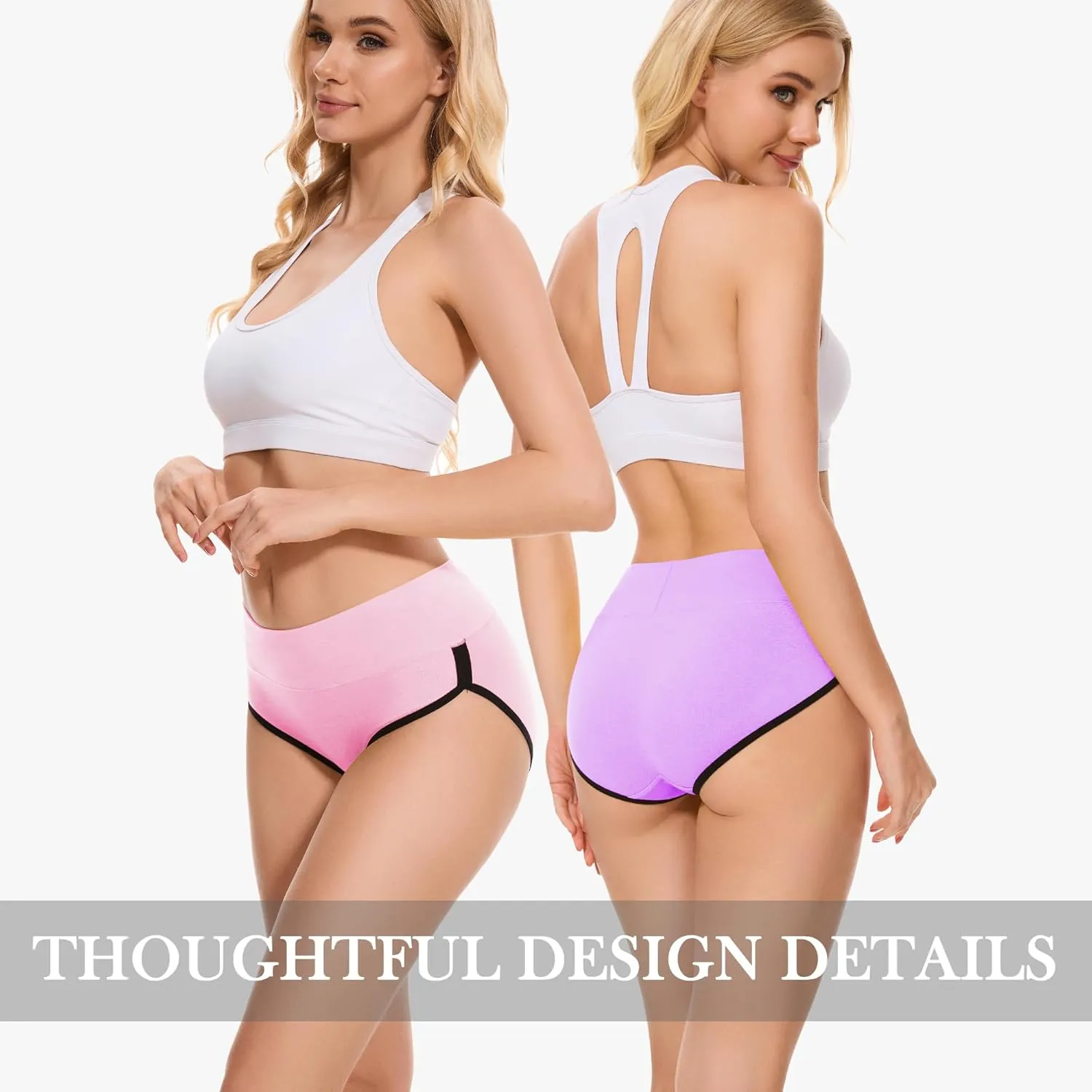 CAILECOTTON Womens Underwear Cotton Briefs for Women Plus Size Panties for Women Pack 2/5