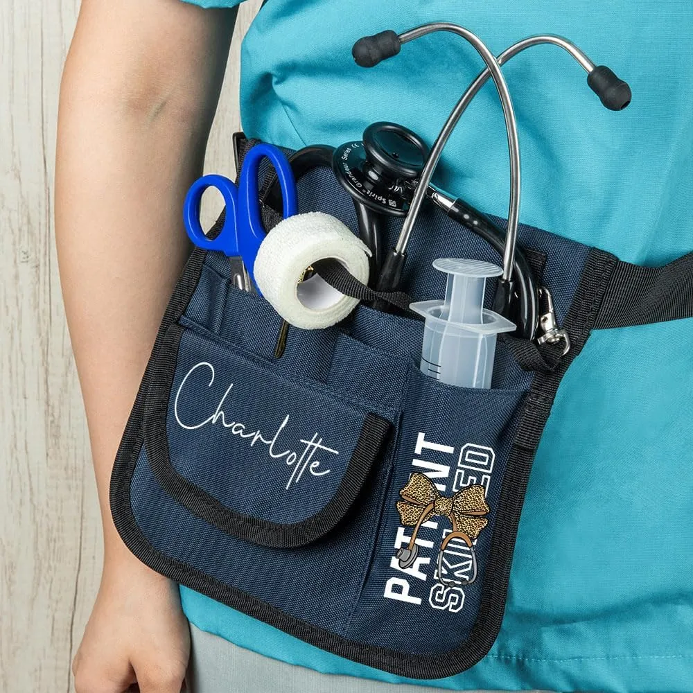 callie Personalized Nurse Fanny Pack for Women Men, Custom Nursing Work Pouch Gear Pocket Waist Bag with Stethoscopes Tape Holder, Gifts for Medical Staff