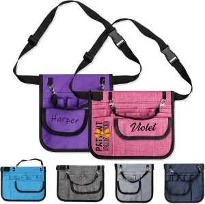 callie Personalized Nurse Fanny Pack for Women Men, Custom Nursing Work Pouch Gear Pocket Waist Bag with Stethoscopes Tape Holder, Gifts for Medical Staff