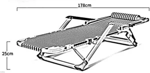 Camping Chairs Garden Loungers Folding Chair Deck Chair Recliner, Folding Lounge Chair - Office Sleep Multi-Function Adjustable Backrest Portable Beach Lazy Lounger 178x65x25cm (Color, A),D