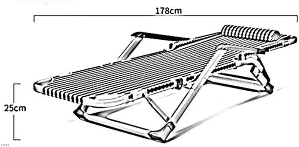 Camping Chairs Garden Loungers Folding Chair Deck Chair Recliner, Folding Lounge Chair - Office Sleep Multi-Function Adjustable Backrest Portable Beach Lazy Lounger 178x65x25cm (Color, A),D