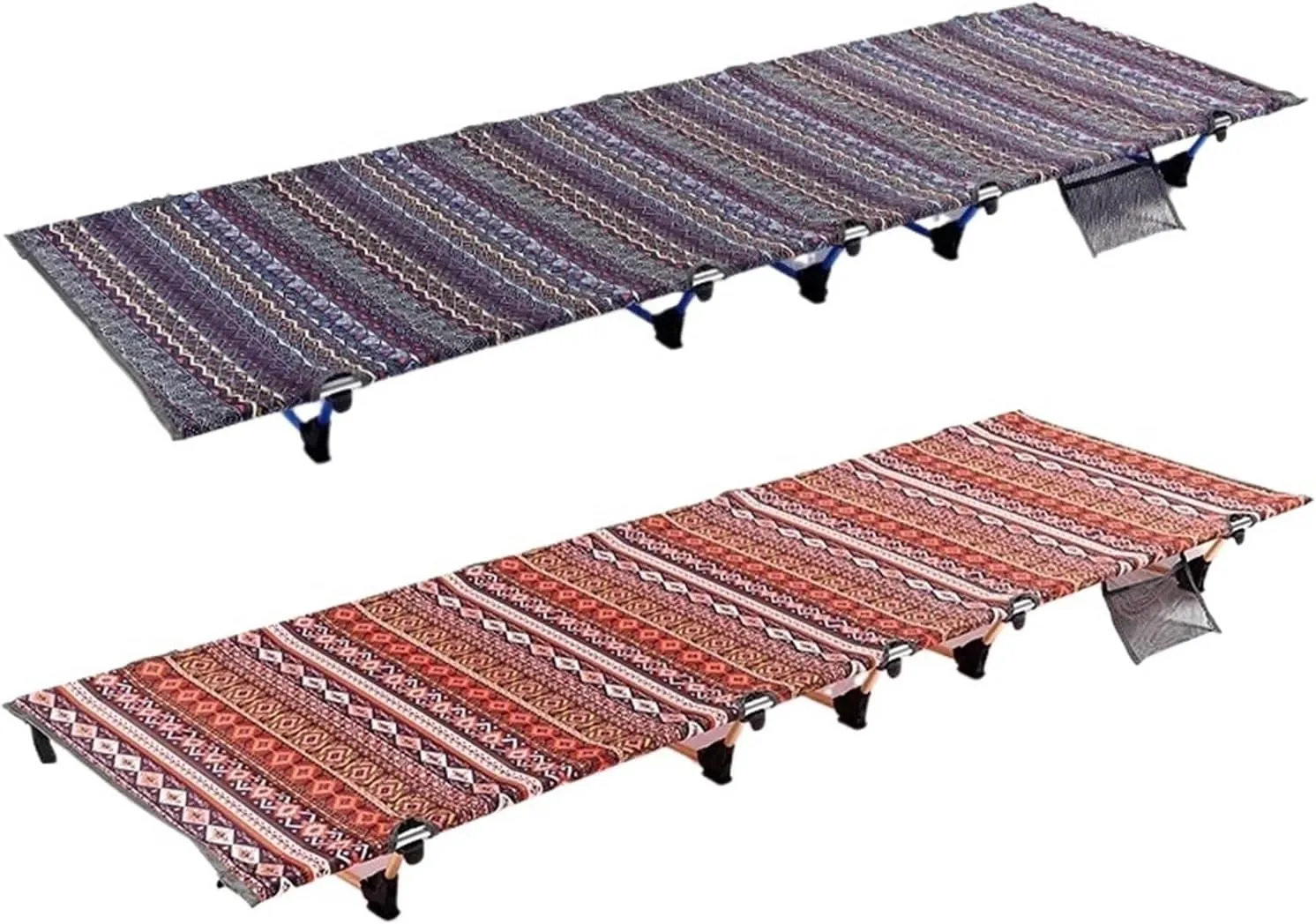 Camping Outfit Portable Camping Folding Bed Single Camping Cot Fashionable (Color : Black)