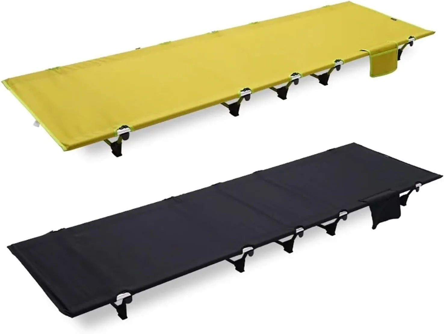 Camping Outfit Portable Camping Folding Bed Single Camping Cot Fashionable (Color : Black)