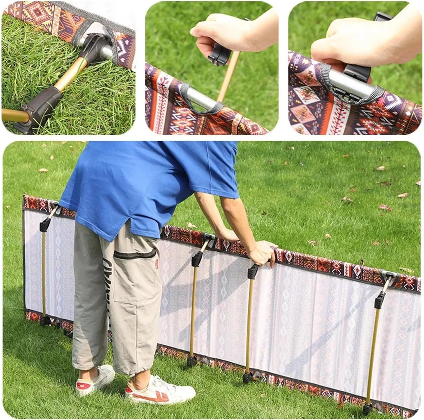 Camping Outfit Portable Camping Folding Bed Single Camping Cot Fashionable (Color : Black)