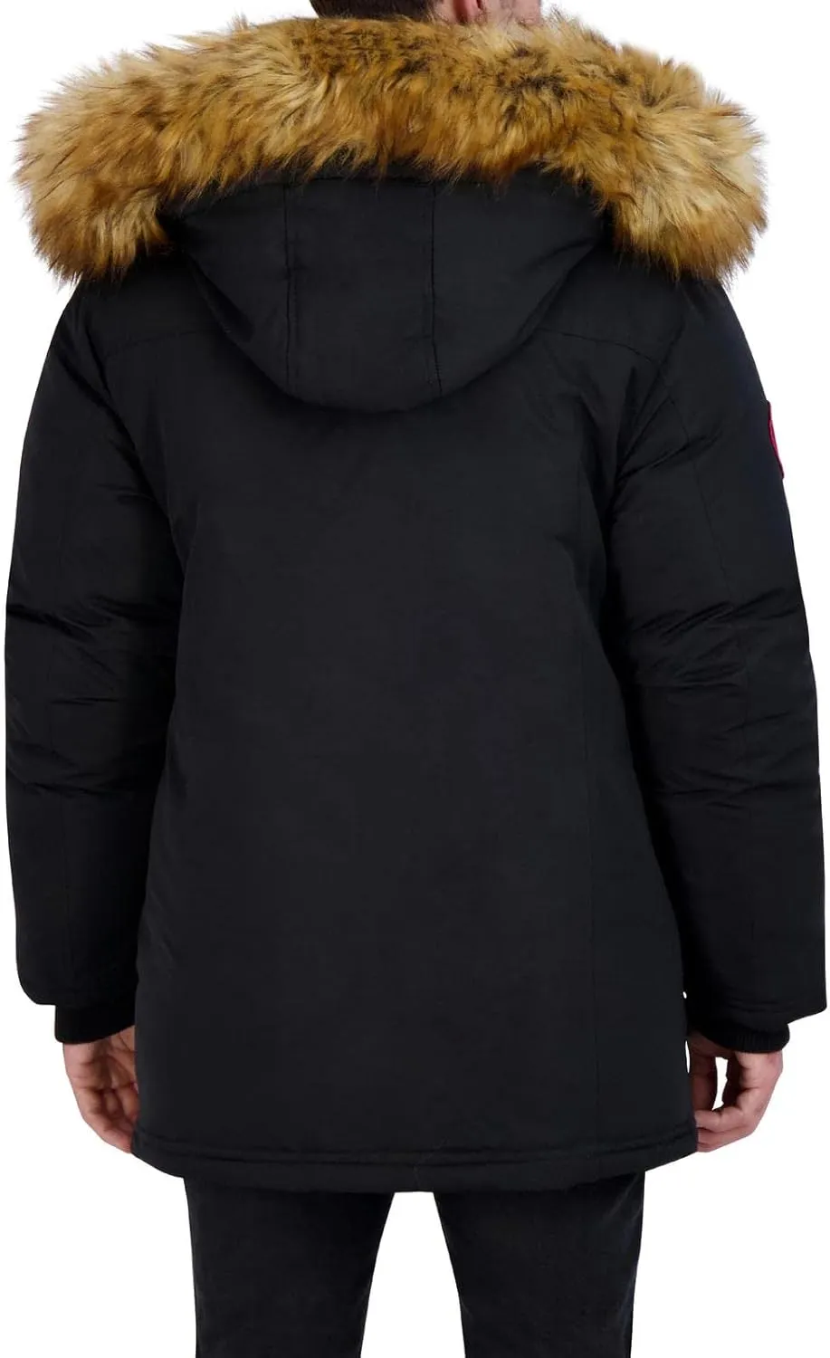 CANADA WEATHER GEAR Parka Coat for Men-Insulated Winter Jacket w/Faux Fur Hood