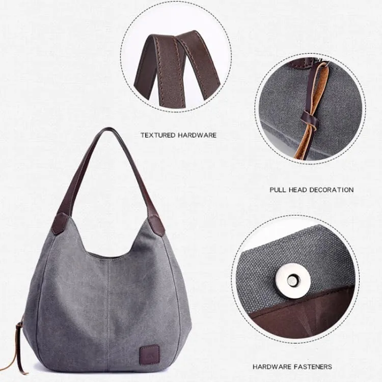 Canvas Bag Simple Wild Lady Retro Art Casual Bag Single Shoulder Bag