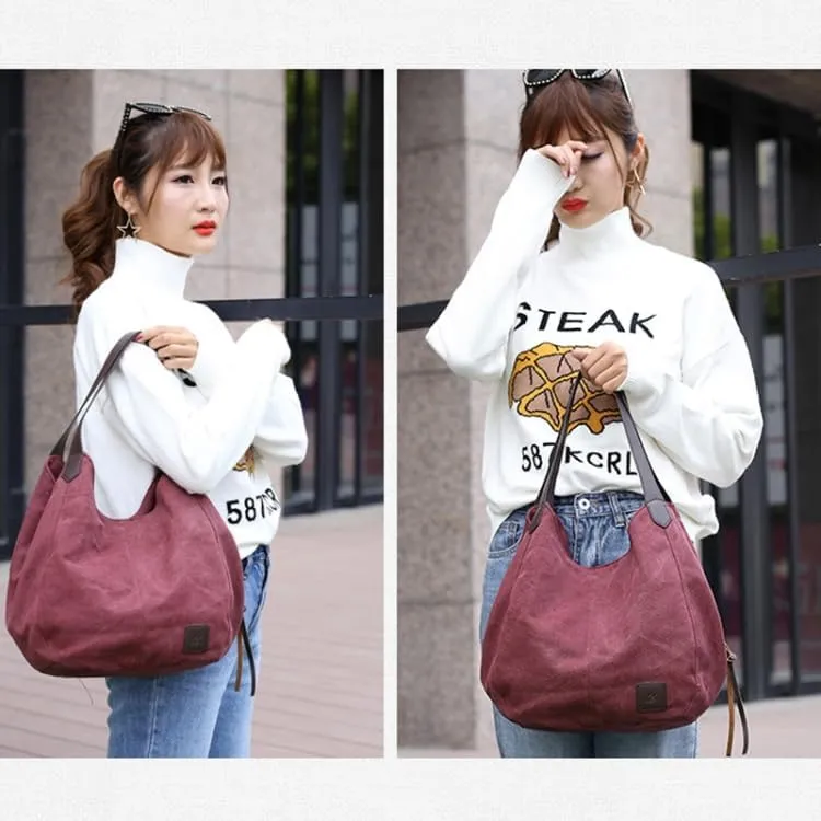 Canvas Bag Simple Wild Lady Retro Art Casual Bag Single Shoulder Bag
