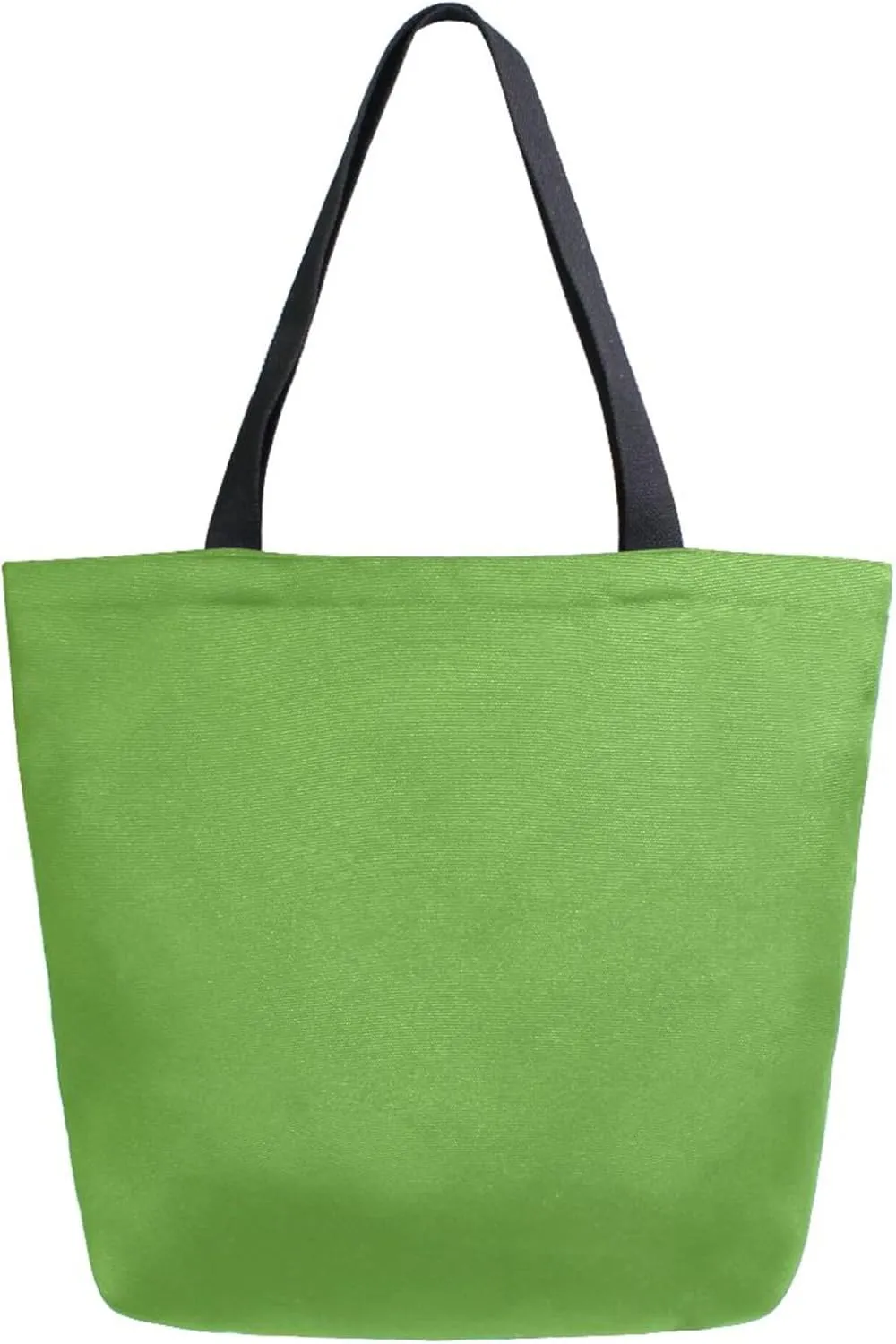 Canvas Tote Bag Lawn Green Reusable Grocery Bag Travel Bag Handbag Top Handle Shoulder Bags Eco Friendly Tote Shopping Bag