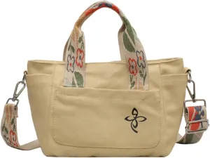 Canvas Tote Bag - Women's Leisure Commuter One Shoulder Crossbody