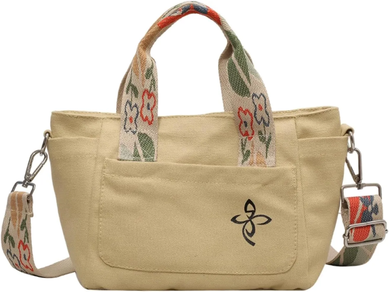Canvas Tote Bag - Women's Leisure Commuter One Shoulder Crossbody