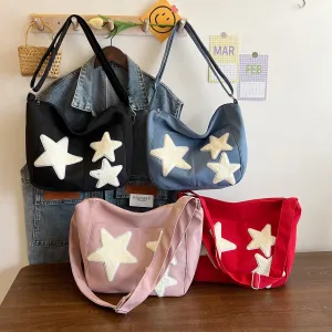 Capacity Canvas Korean Style Fashion Pentagram Crossbody Bags
