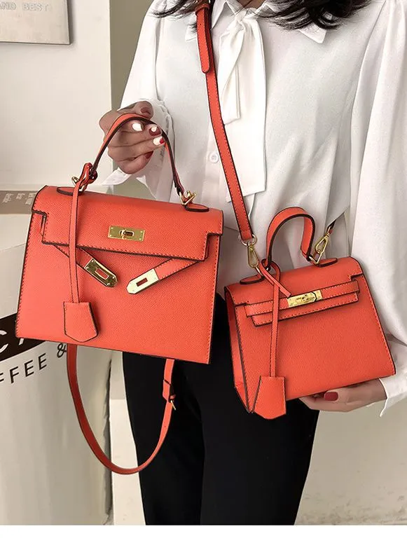 Capacity Lychee Pattern Kelly Commuter Fashion Bags