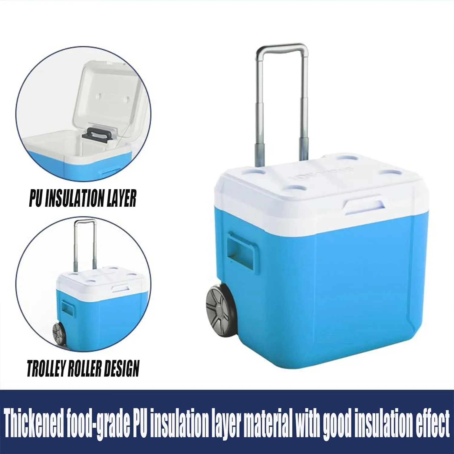 Car Camping Coolers for Cadillac Series Seventy-Five/Series Sixty/Seville/SRX, Leak Proof Cooler, Portable Lightweight Ice Chest Box, Compartments Waterproof Insulated Bag,B-Brown