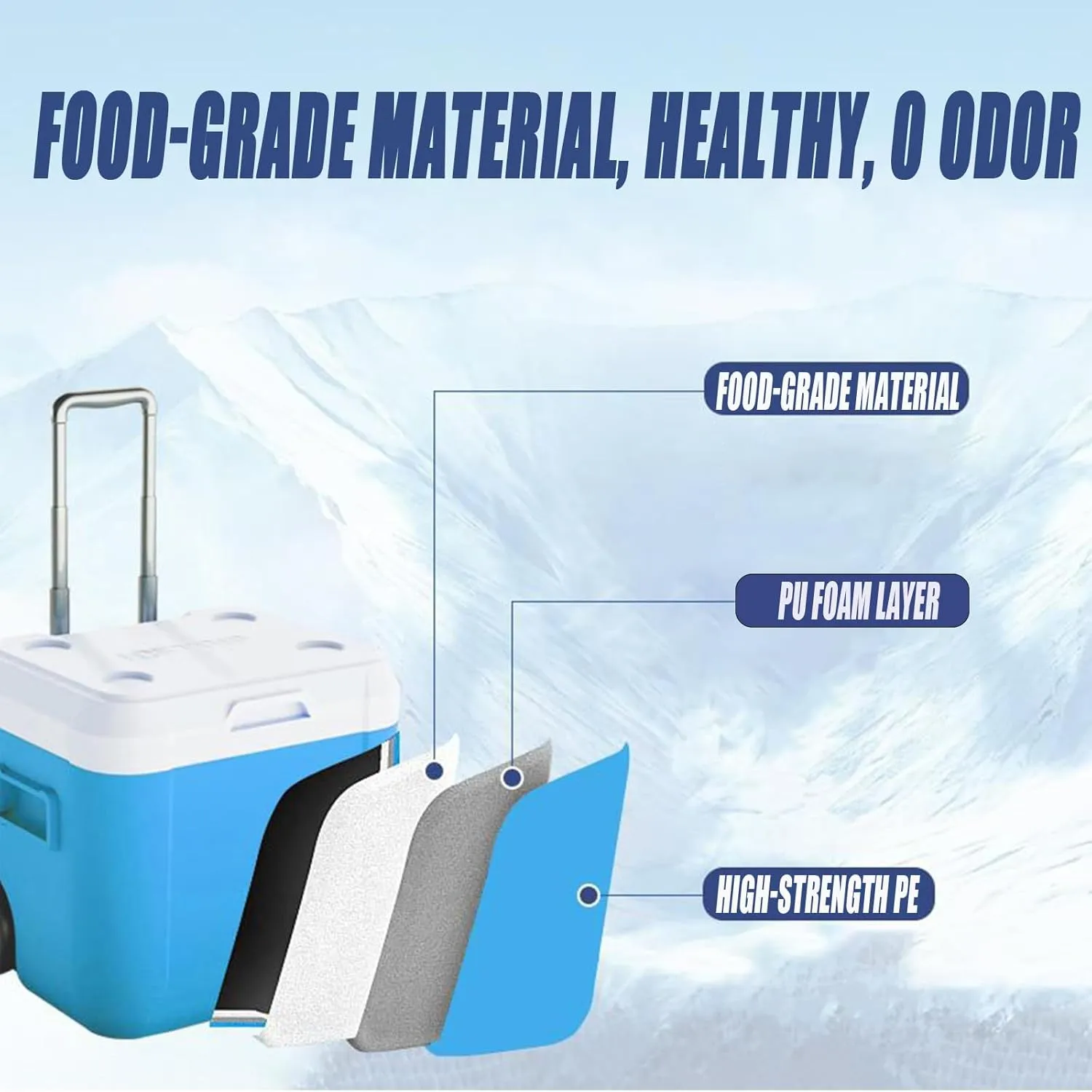 Car Camping Coolers for Cadillac Series Seventy-Five/Series Sixty/Seville/SRX, Leak Proof Cooler, Portable Lightweight Ice Chest Box, Compartments Waterproof Insulated Bag,B-Brown