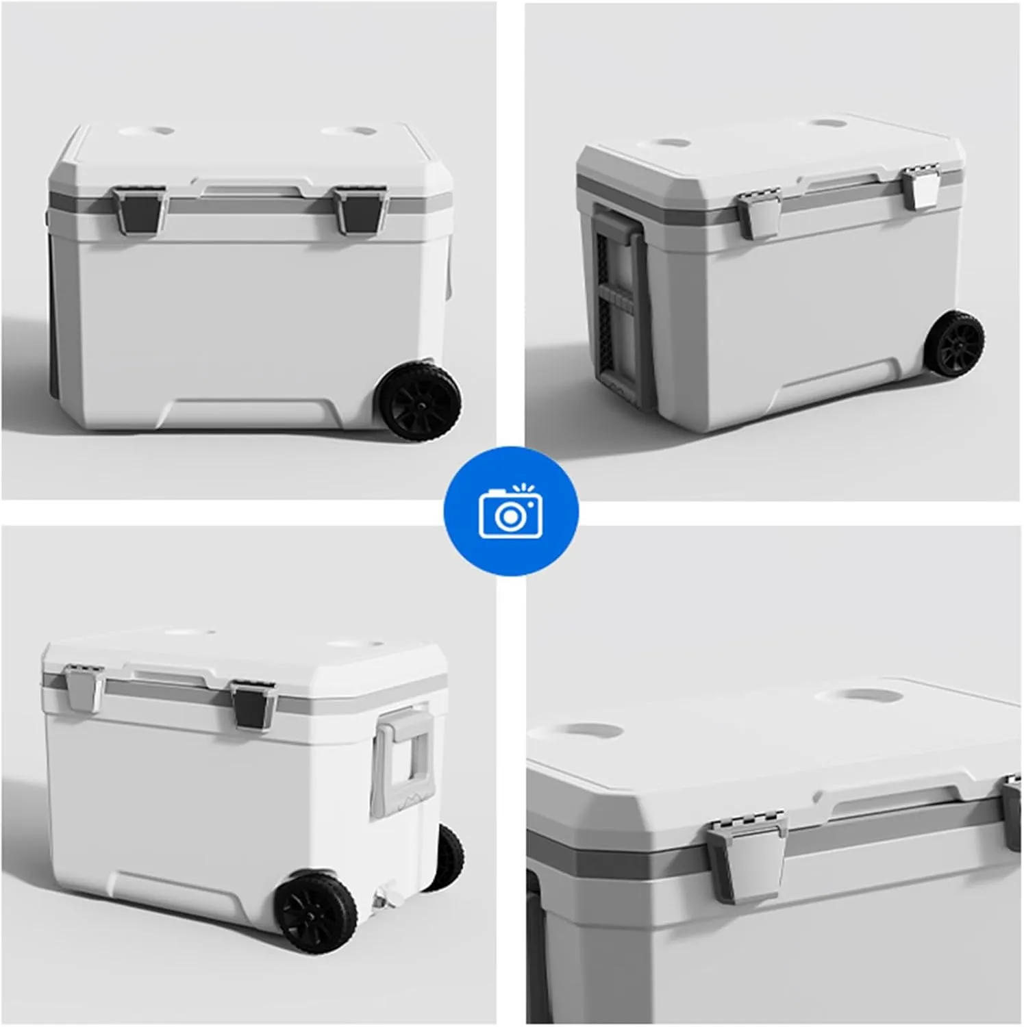 Car Camping Coolers for Chrysler Sebring/Stratus/Valiant/Windsor/Town/Country MPV, Waterproof Portable Cooler, Leak Proof Picnic Insulated Bag, Ultra-Light Premium Ice Chest Box,C-Blue-45L