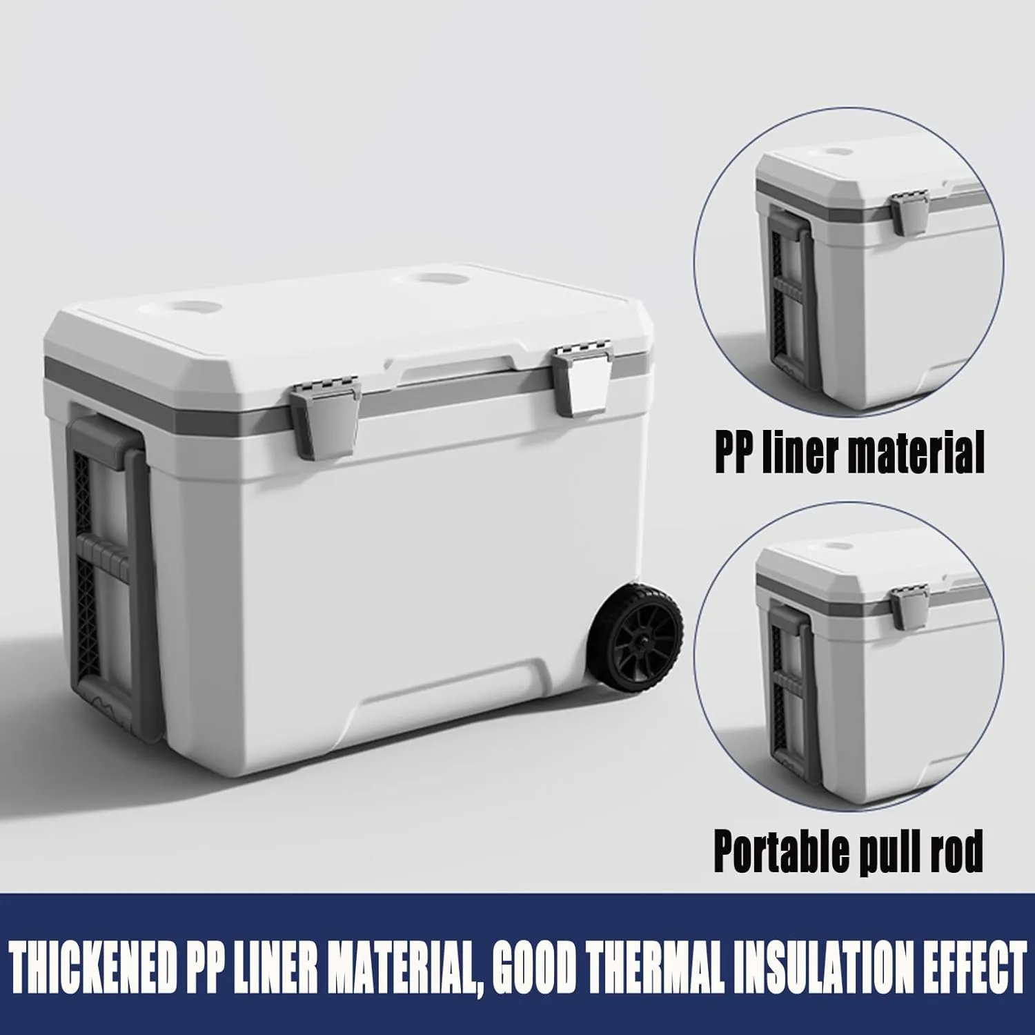 Car Camping Coolers for Chrysler Sebring/Stratus/Valiant/Windsor/Town/Country MPV, Waterproof Portable Cooler, Leak Proof Picnic Insulated Bag, Ultra-Light Premium Ice Chest Box,C-Blue-45L