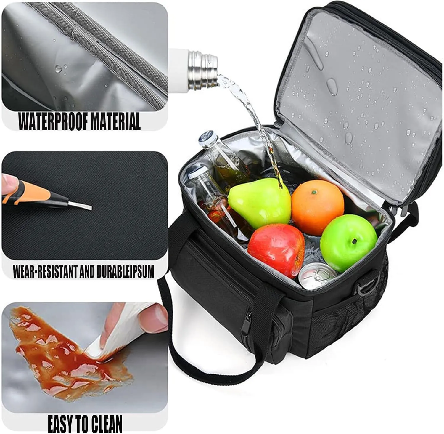 Car Camping Coolers for Dodge Scat Pack/Challenger, Leak Proof Cooler, Portable Lightweight Ice Chest Box, Compartments Waterproof Insulated Bag