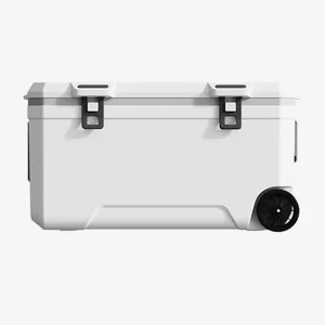 Car Camping Coolers for Ford C-Max/Fairlane/Fusion/Galaxie/Galaxy/Granada, Waterproof Portable Cooler, Leak Proof Picnic Insulated Bag, Ultra-Light Premium Ice Chest Box,B-White-120L