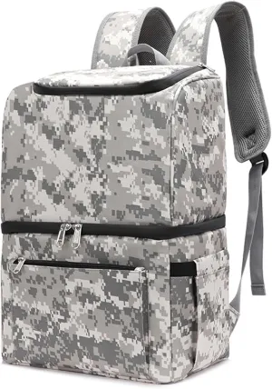 Car Camping Coolers for Toyota C-HR/Camry/Corolla/HiAce/Hilux, Waterproof Portable Cooler, Leak Proof Picnic Insulated Bag, Ultra-Light Premium Ice Chest Box,B-White-Gray Camouflage