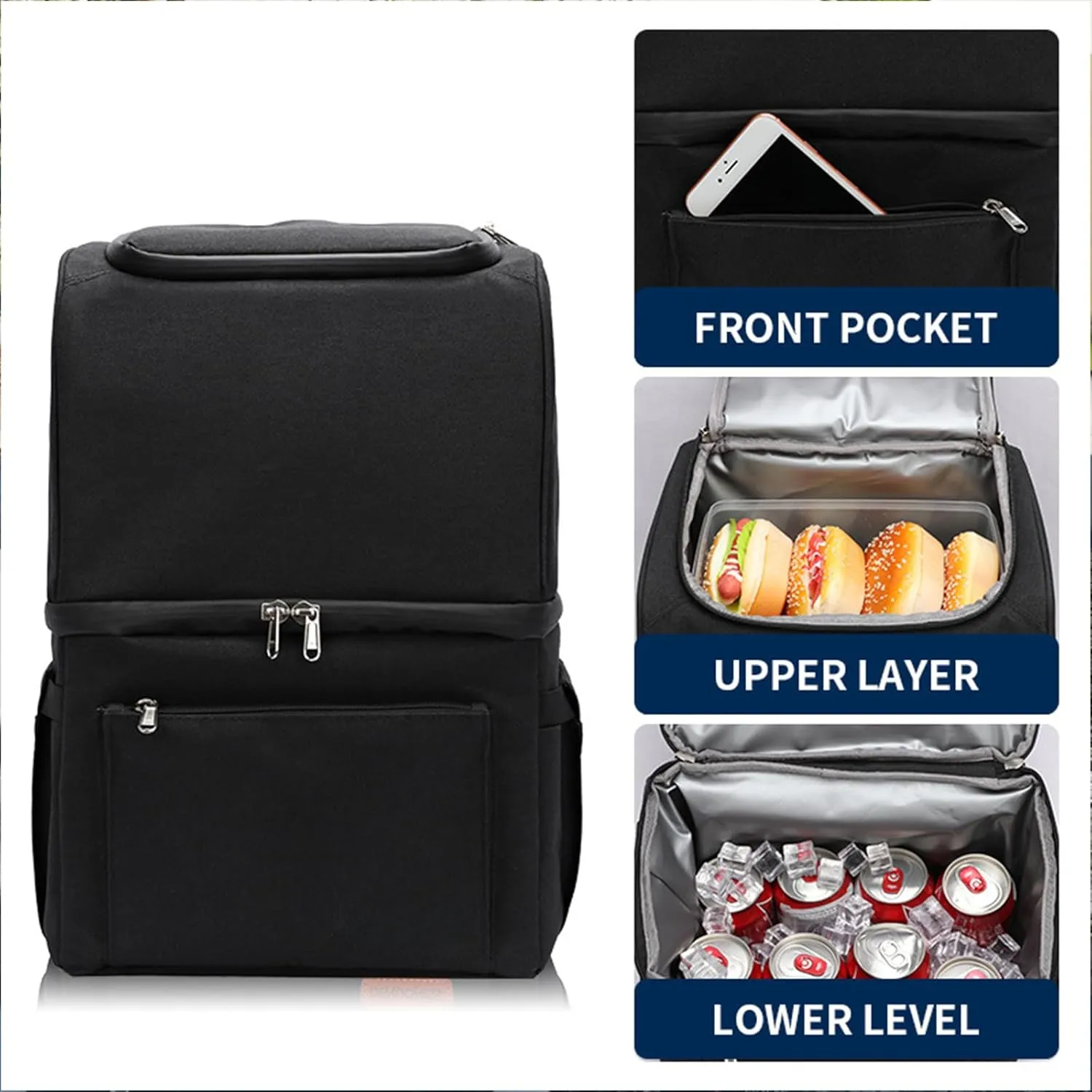 Car Camping Coolers for Toyota C-HR/Camry/Corolla/HiAce/Hilux, Waterproof Portable Cooler, Leak Proof Picnic Insulated Bag, Ultra-Light Premium Ice Chest Box,B-White-Gray Camouflage