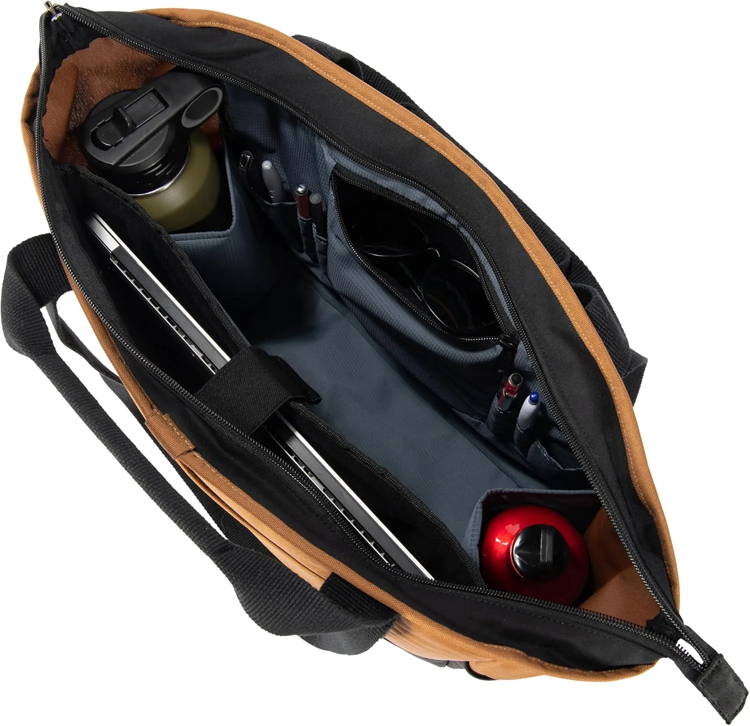 Carhartt Horizontal Zip Classic Laptop Tote Bag, Durable Water Repellent Material W/ 17" Tablet Sleeve