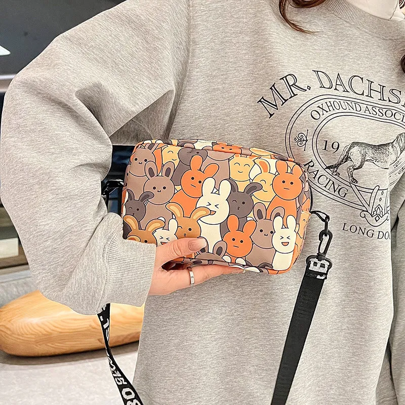 Cartoon Cute Rabbit Letter Strap Lightweight Shoulder Bags