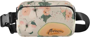 Cartoon Fruit Stylish Crossbody Bag Waist Packs for Women Men Waterproof Sling Chest Bags with Adjustable Strap for Travel Vacation Running