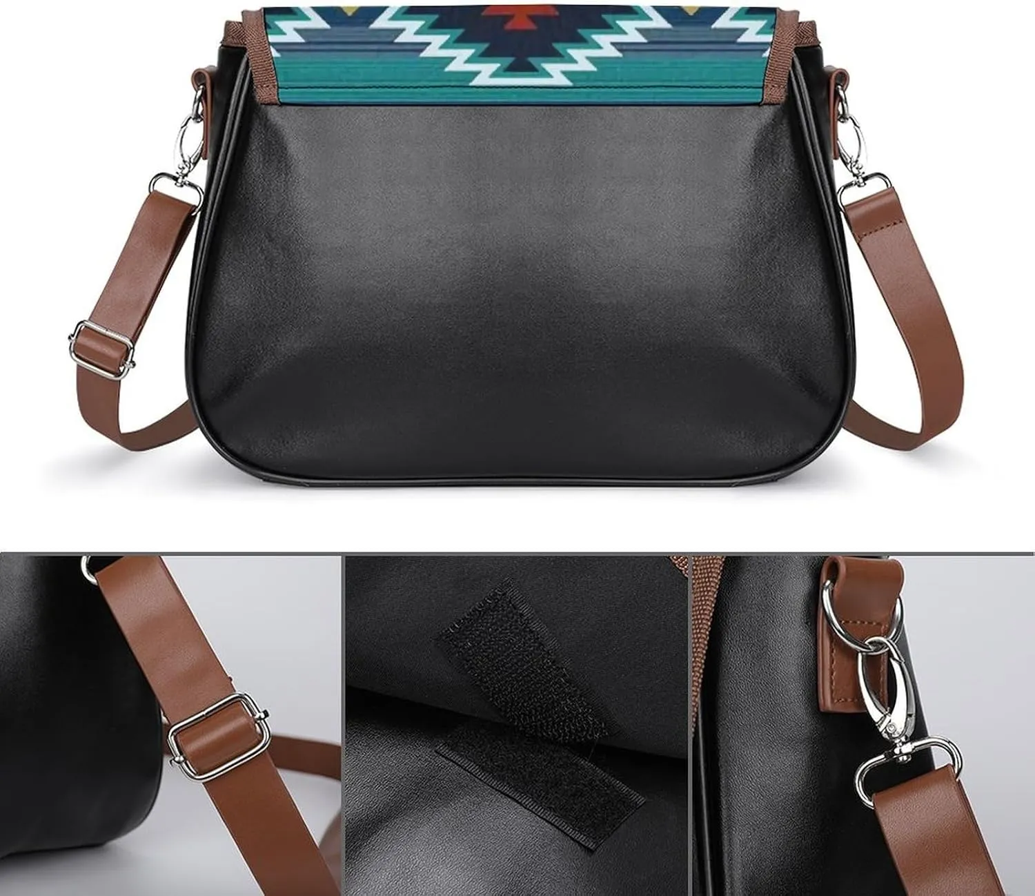 Cartoon Mushrooms Fashionable And Durable Portable Leather Shoulder Bag