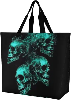 Casual Grocery Shopping Bag, Portable Beach Shoulder Bags Reusable Tote Bag for Travel Office