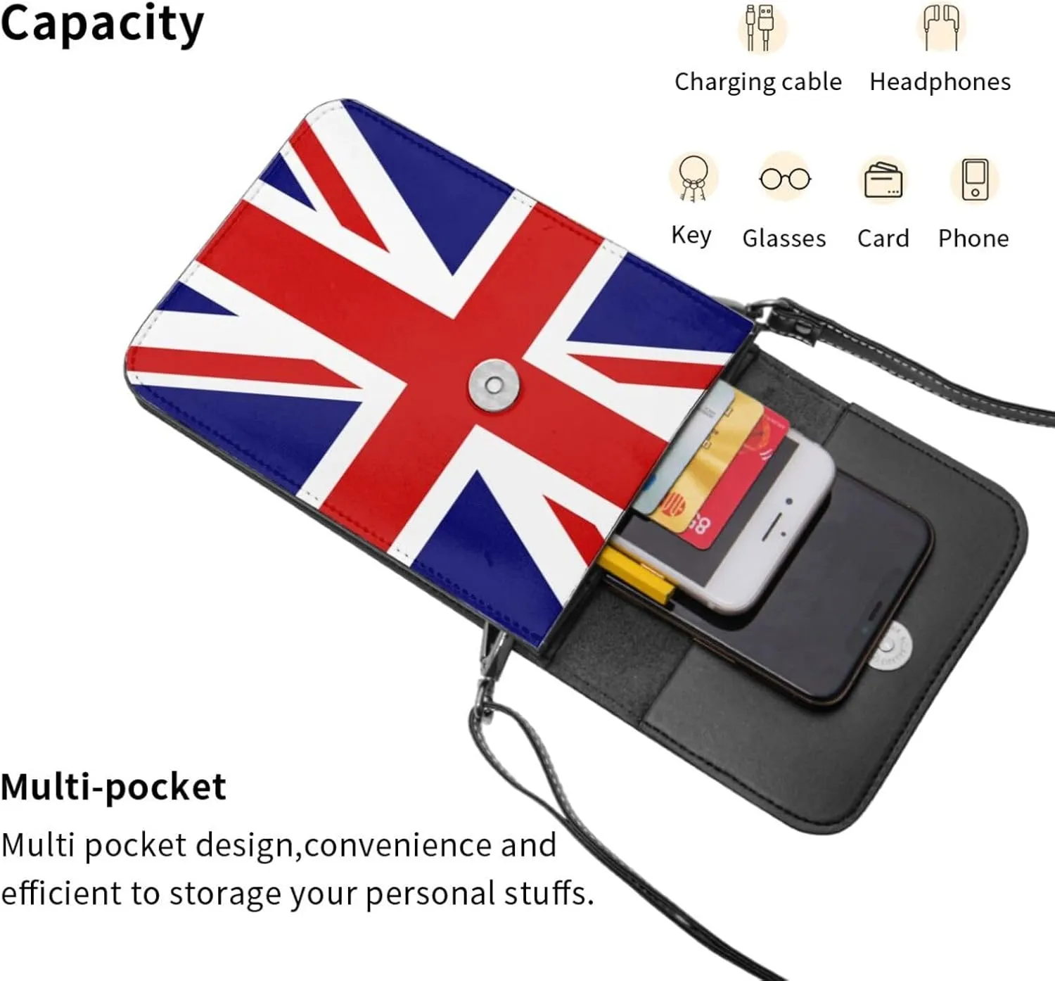 Central African Republic Small Crossbody Purse Cell Phone Bag for Women