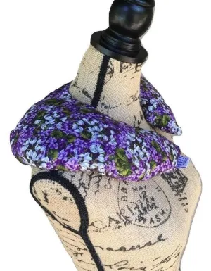 Cervical Neck Hot Cold Herbal Pack, Herbal Pack, Heat Wrap, Organic, Flax Seed, Heat Pack, Microwave Therapy, Lilac Garden