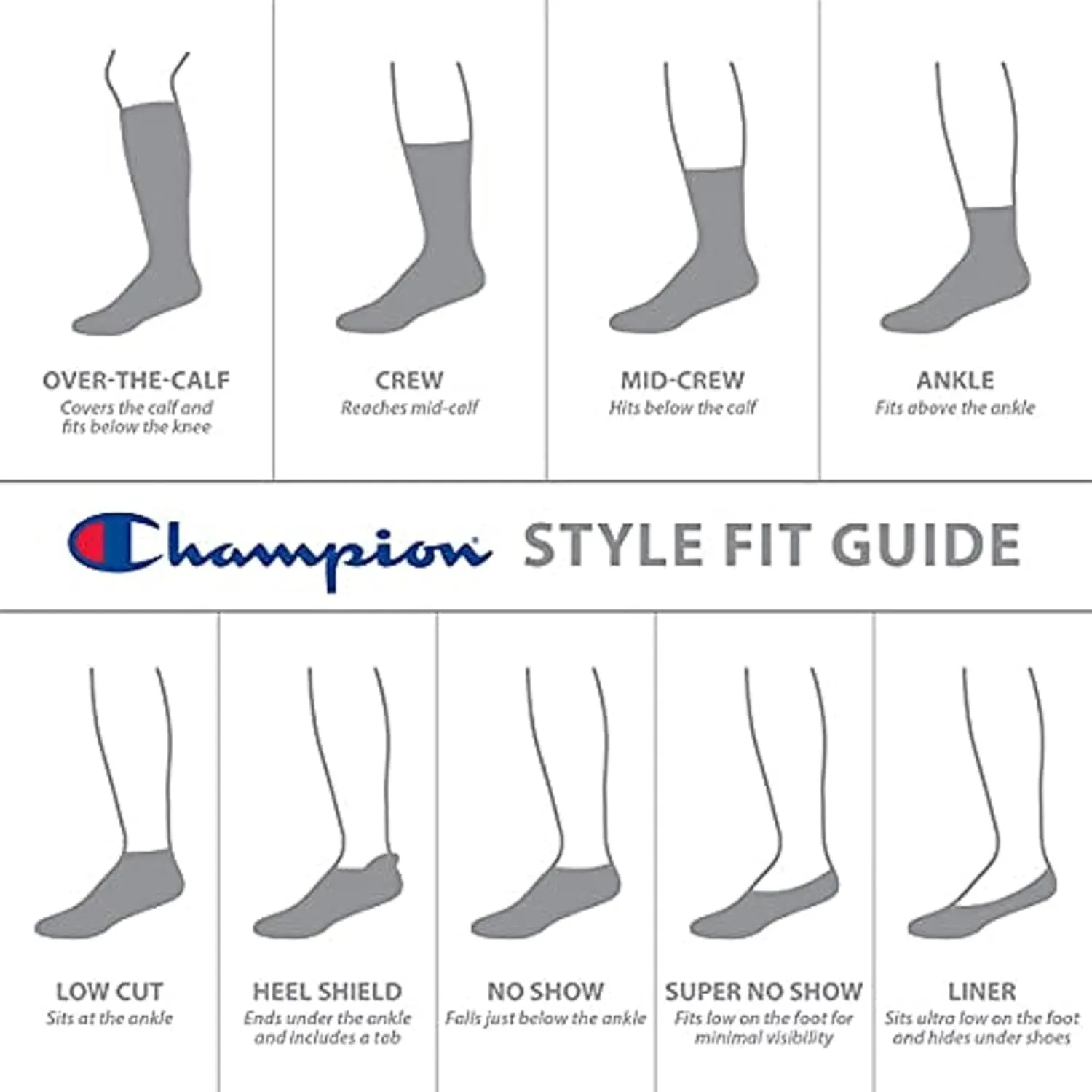 Champion Men's Double Dry Moisture Wicking Ankle Socks; 6, 8, 12 Packs Available
