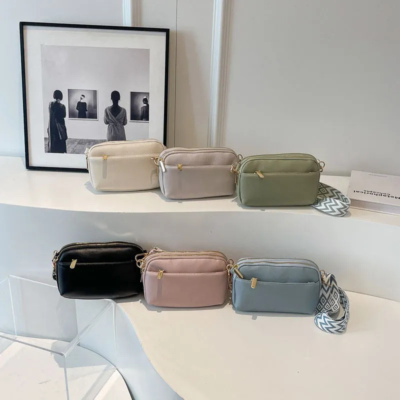 Charming Women's Trendy Niche Pure Color Shoulder Bags